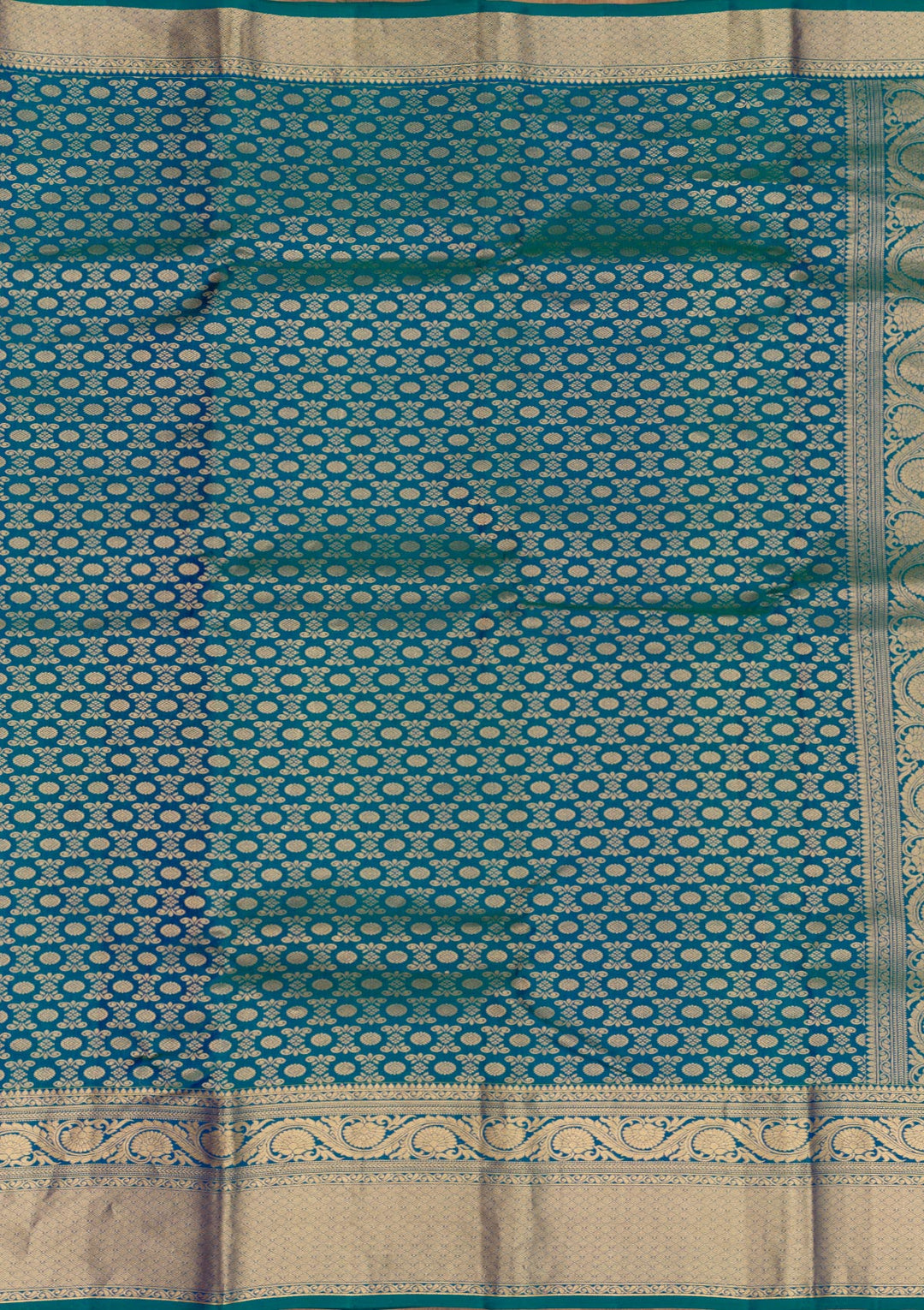 Peacock Blue Zariwork Banarasi Pure Silk Saree