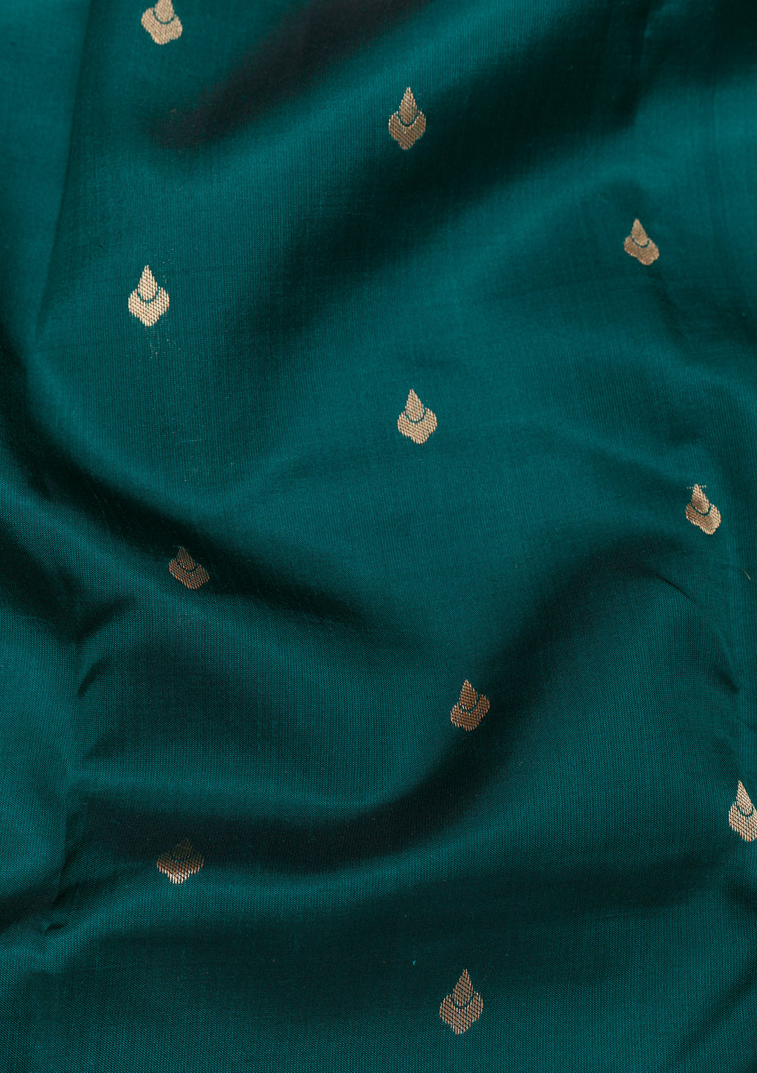 Peacock Blue Zariwork Pure Silk Saree