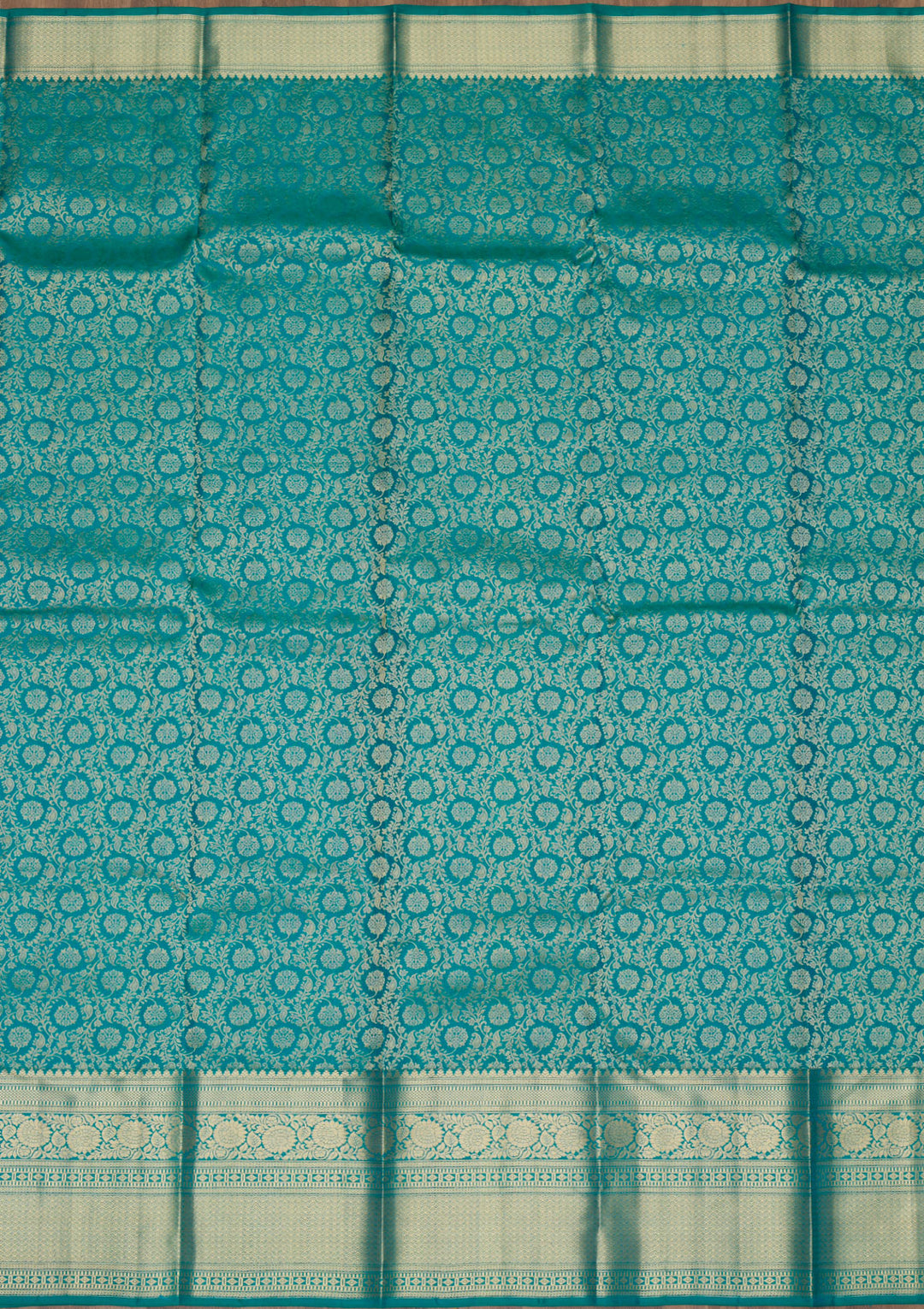 Peacock Blue Zariwork Banarasi Pure Silk Saree
