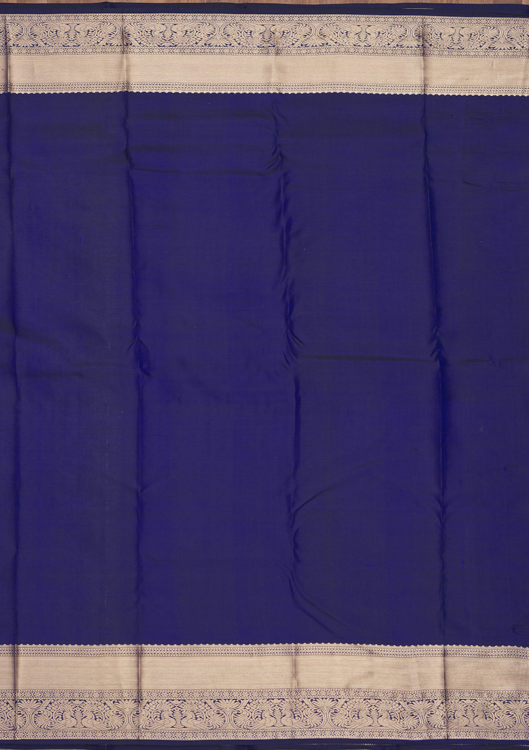 Peacock Blue Zariwork Pure Silk Saree