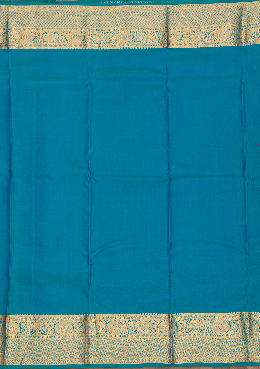 Peacock Blue Zariwork Pure Silk Saree