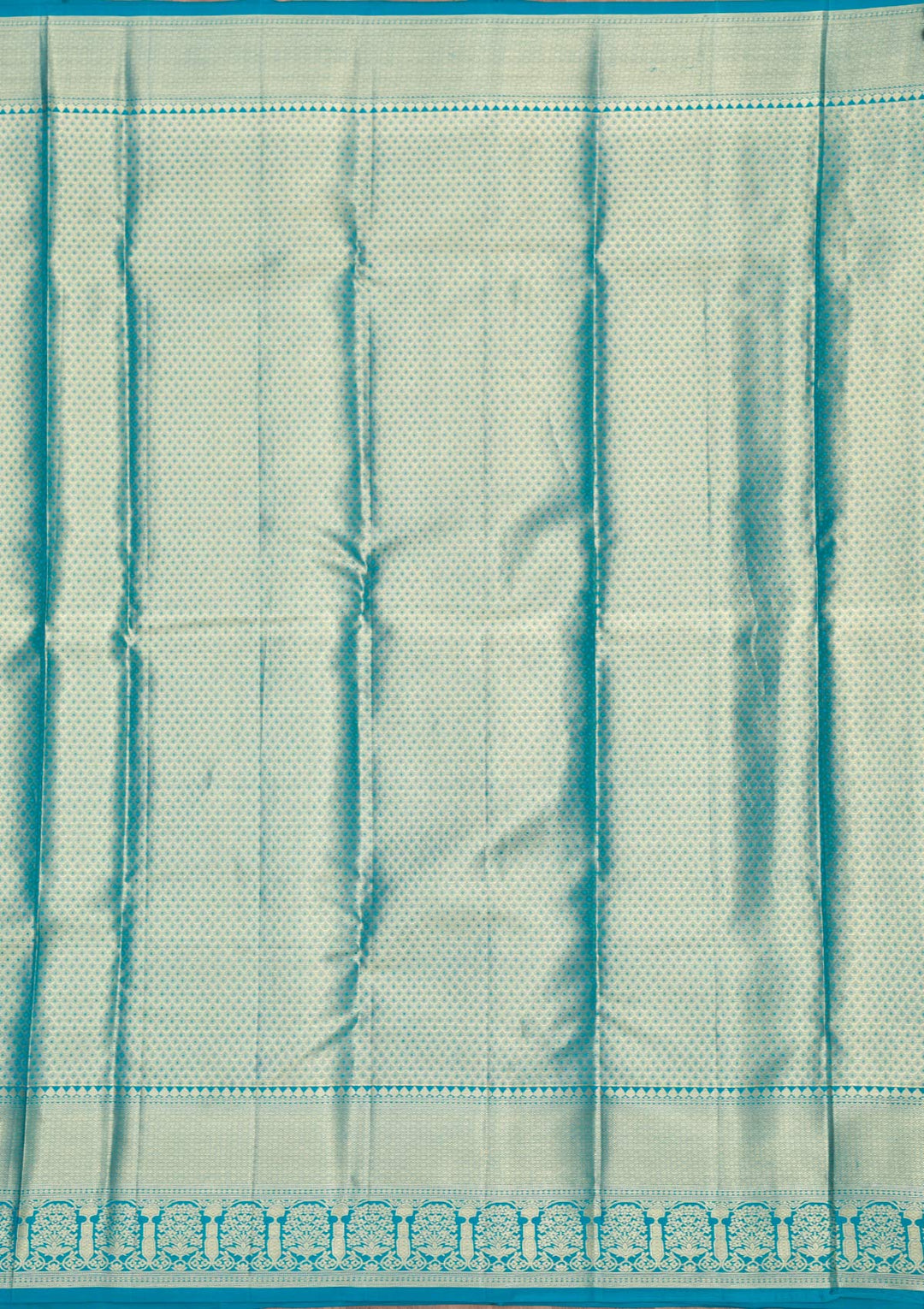 Peacock Blue Zariwork Pure Silk Saree
