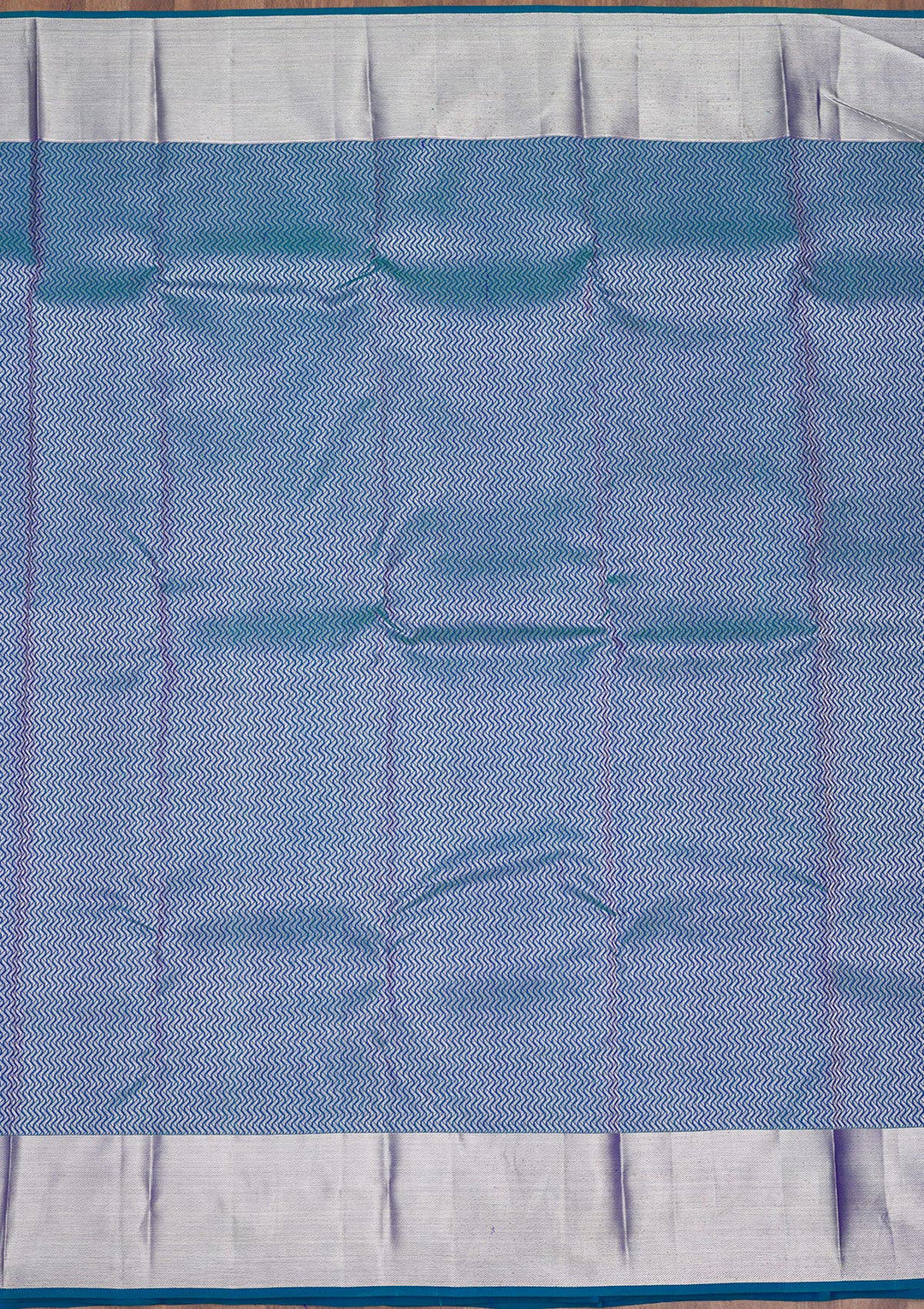 Peacock Blue Zariwork Pure Silk Saree