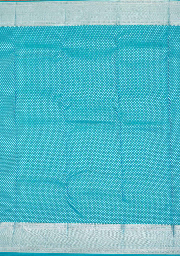 Sky Blue Zariwork Pure Silk Saree
