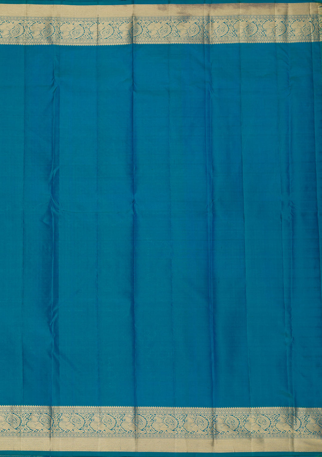 Peacock Blue Zariwork Pure Silk Saree