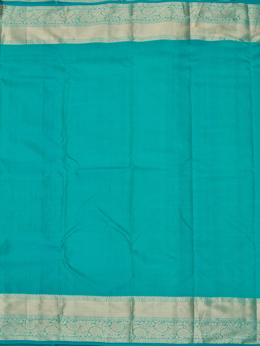 Peacock Blue Zariwork Pure Silk Saree