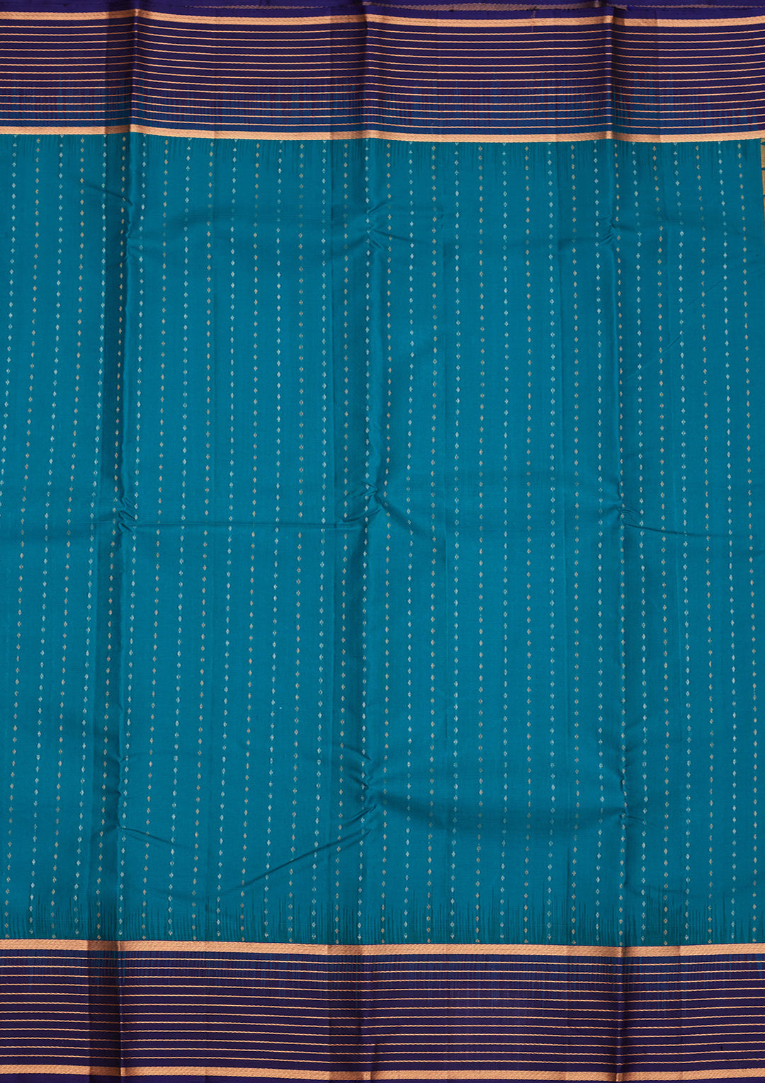 Peacock Blue Zariwork Pure Silk Saree