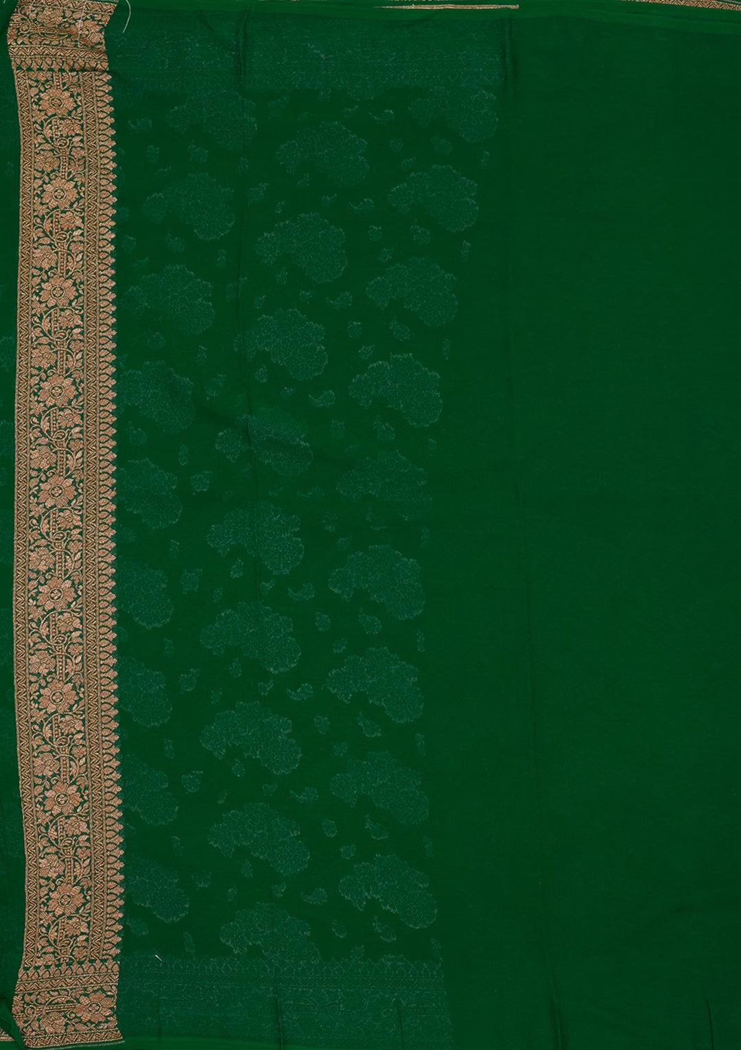 Peacock Green Zariwork Pure Silk Saree
