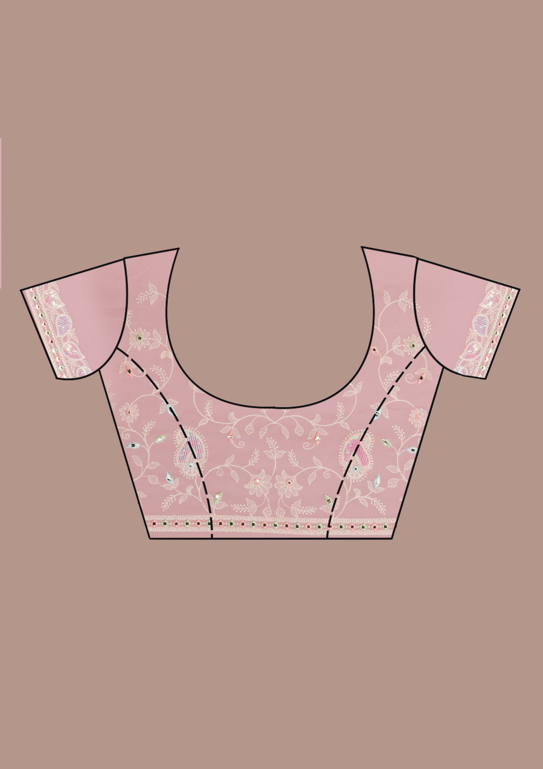 Pink Gotapatti Georgette Saree