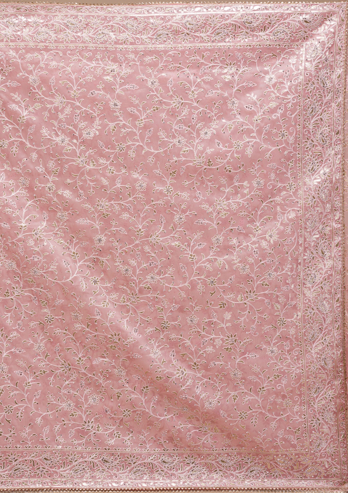 Pink Gotapatti Tissue Saree