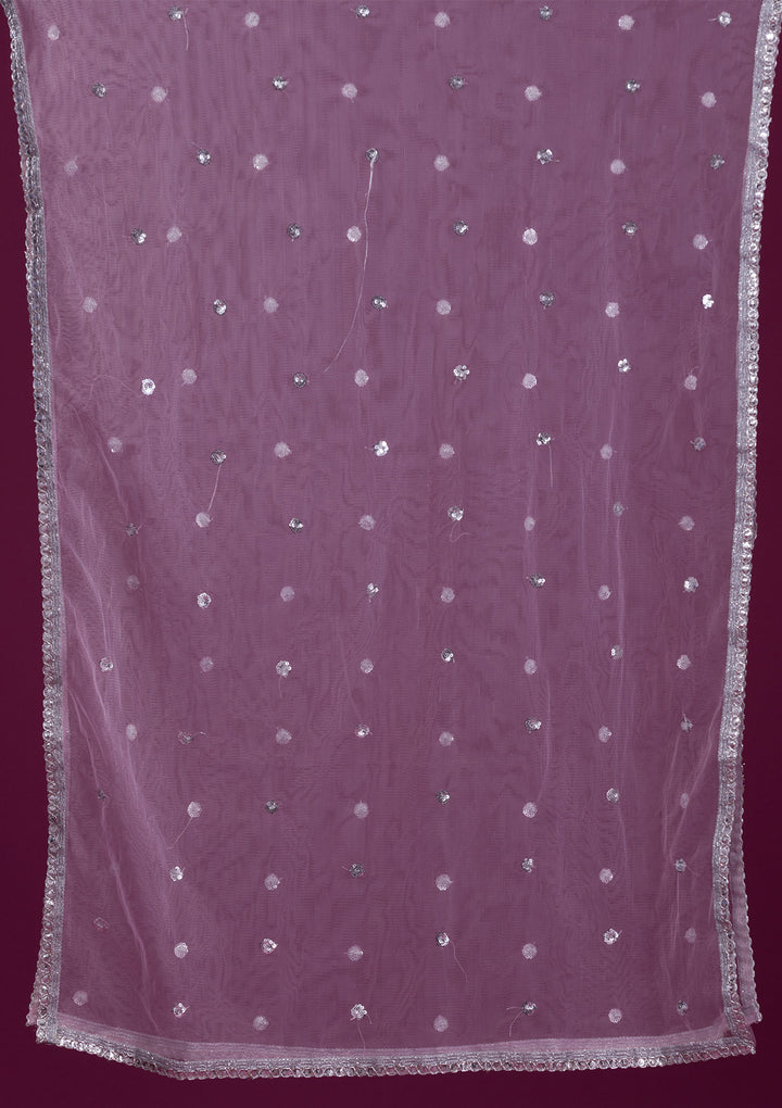 Pink Sequins Georgette Readymade Sharara Suit