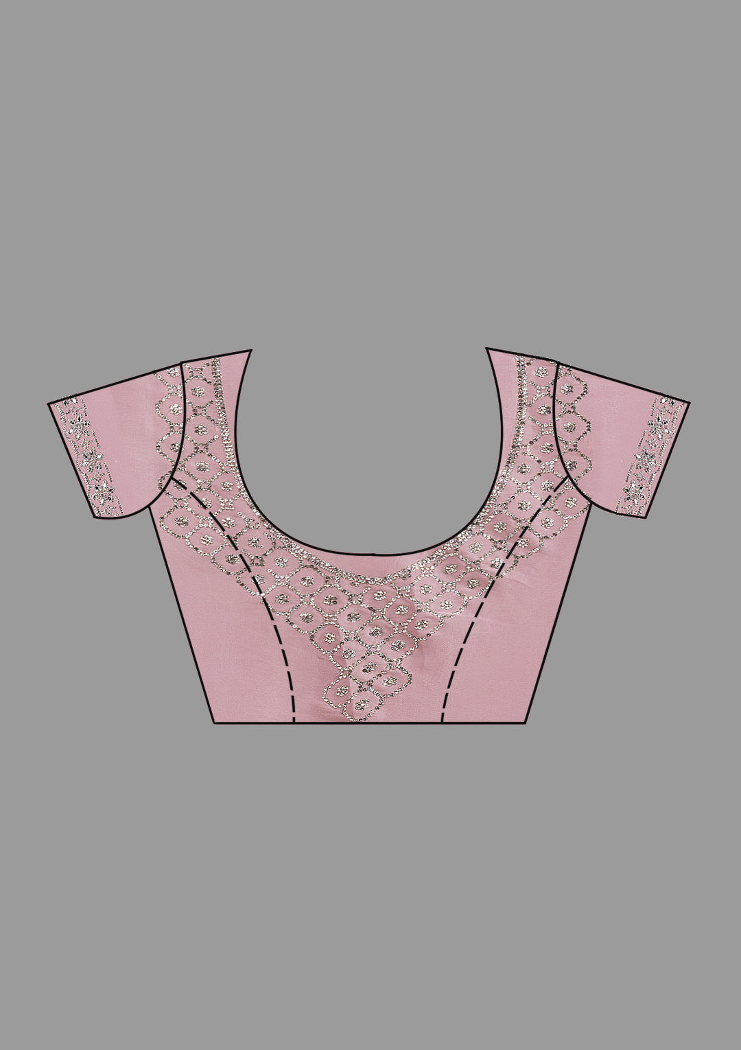 Pink Stonework Tissue Saree
