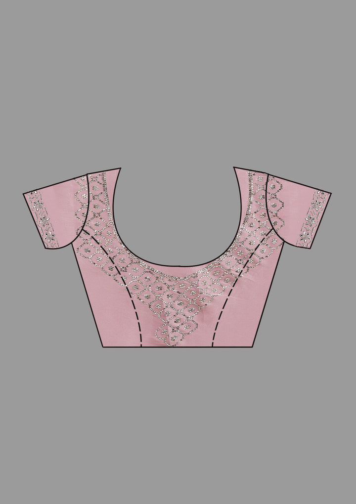 Pink Stonework Tissue Saree