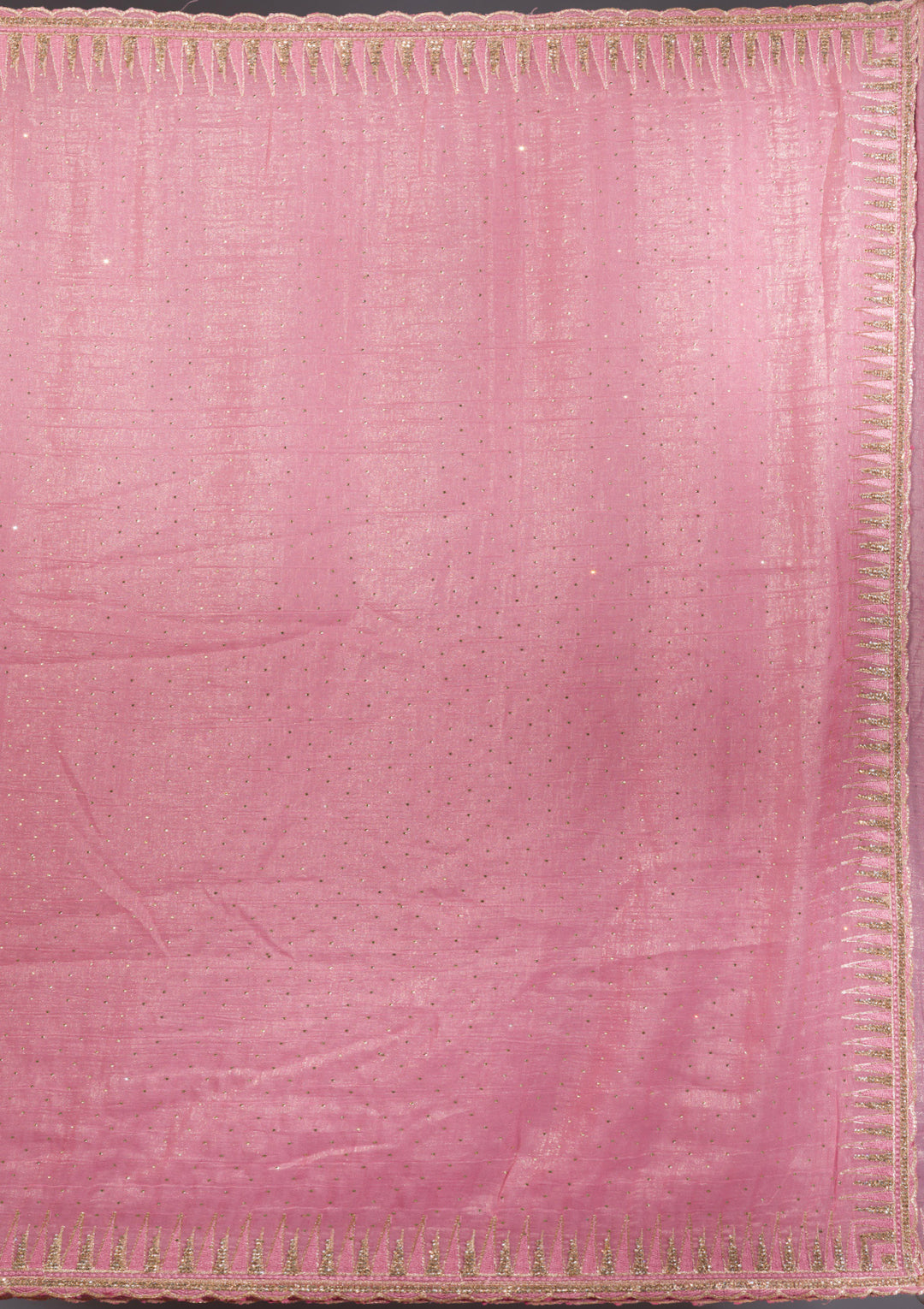 Pink Stonework Tissue Saree