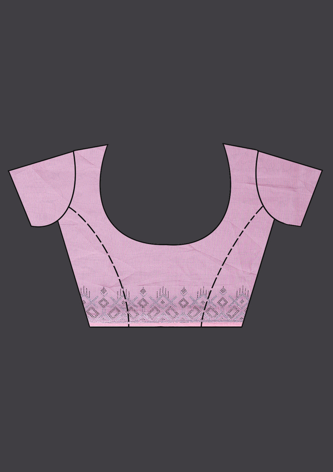 Pink Swarovski Satin Saree