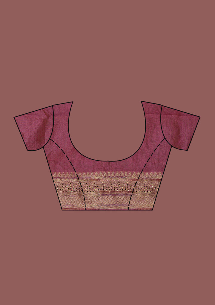 Pink Zariwork Brocade Saree