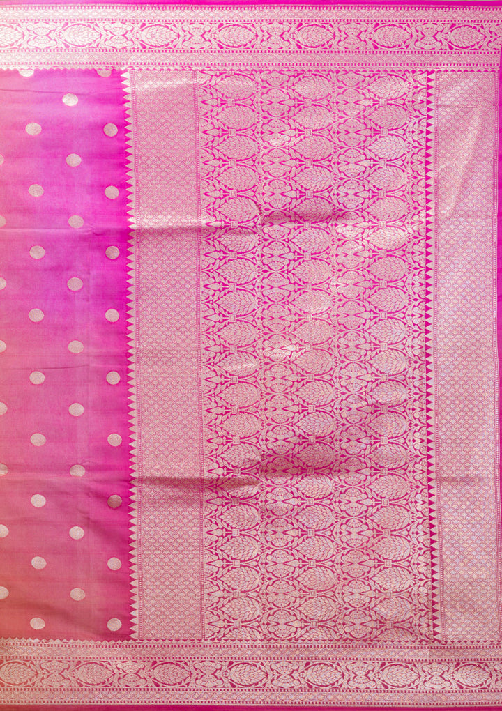 Pink Zariwork Banarasi Silk Saree