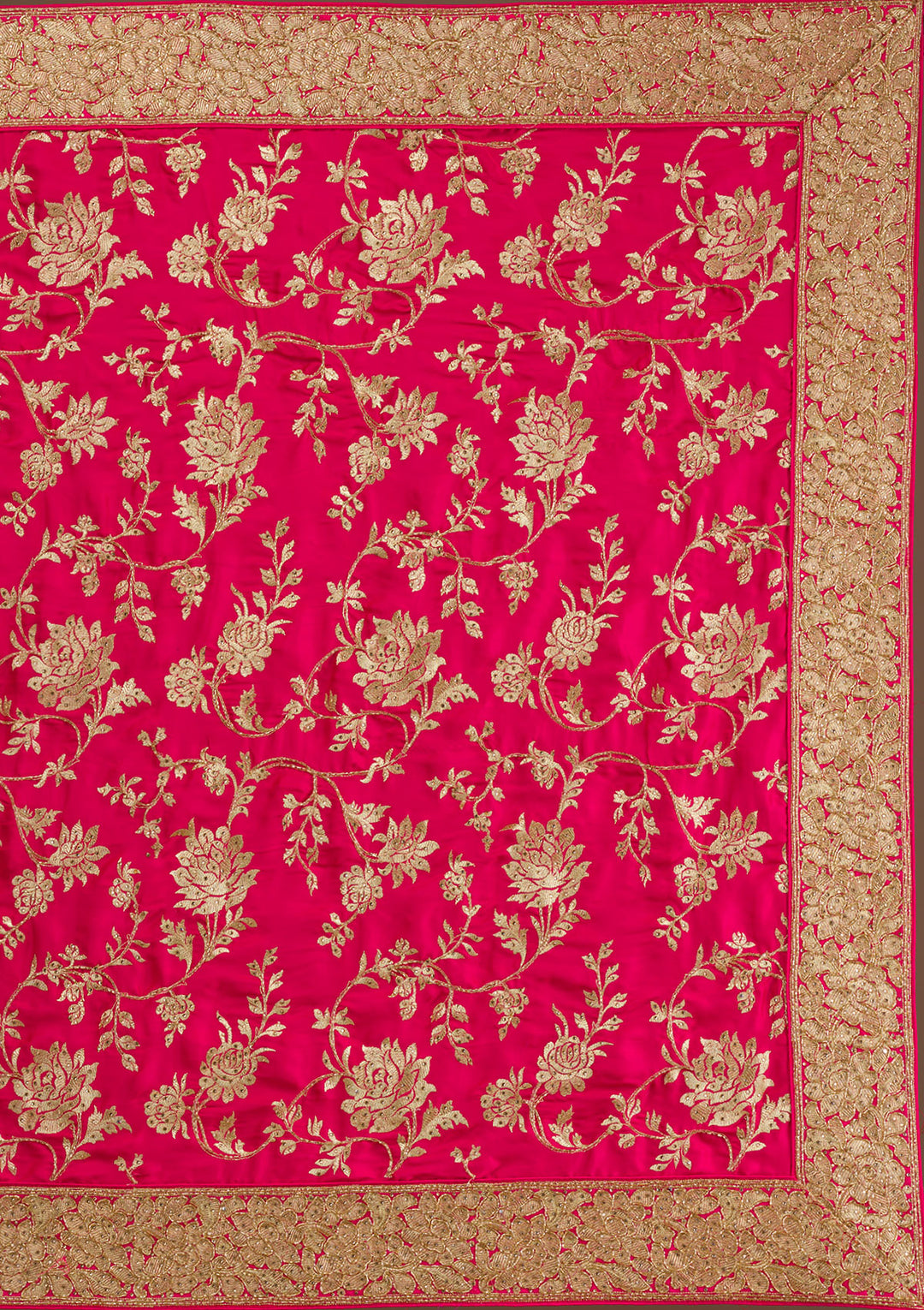 Pink Zariwork Crepe Saree