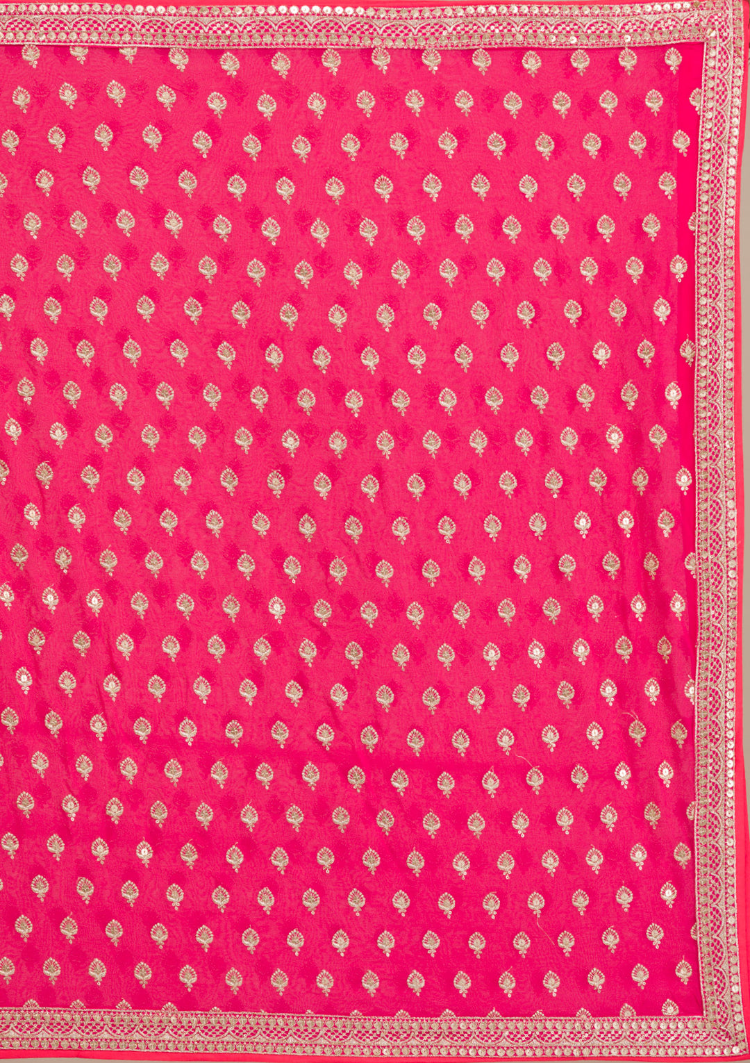 Pink Zariwork Georgette Gown