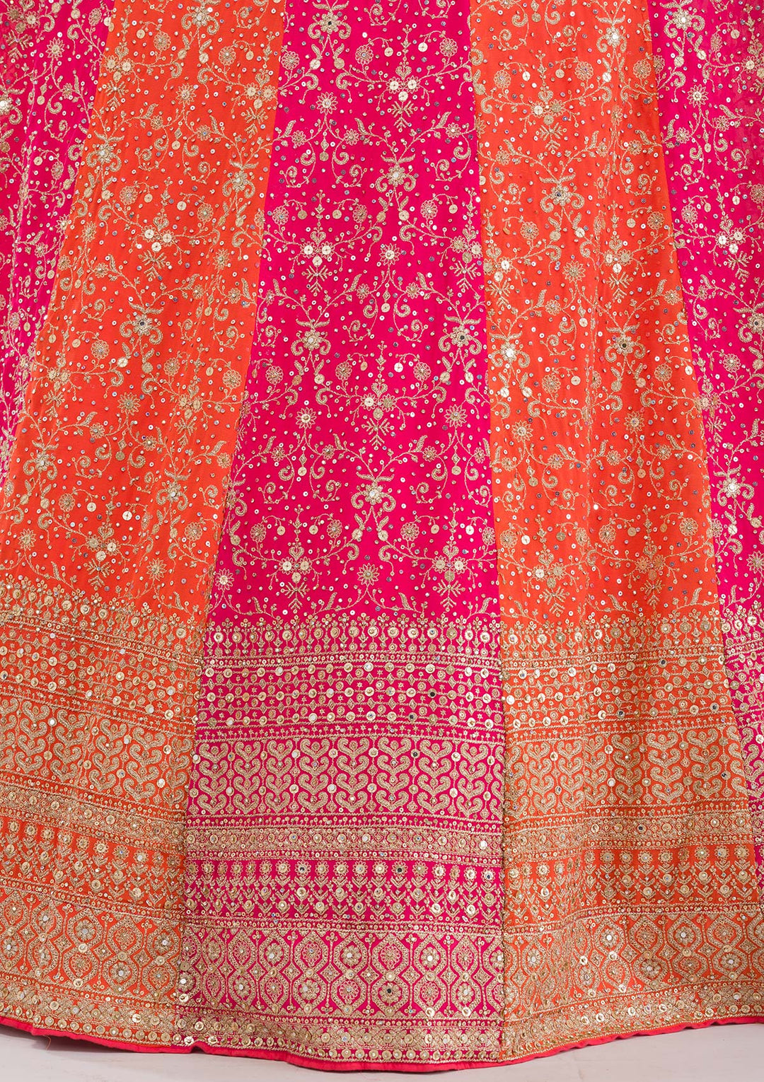 Pink Zariwork Georgette Gown