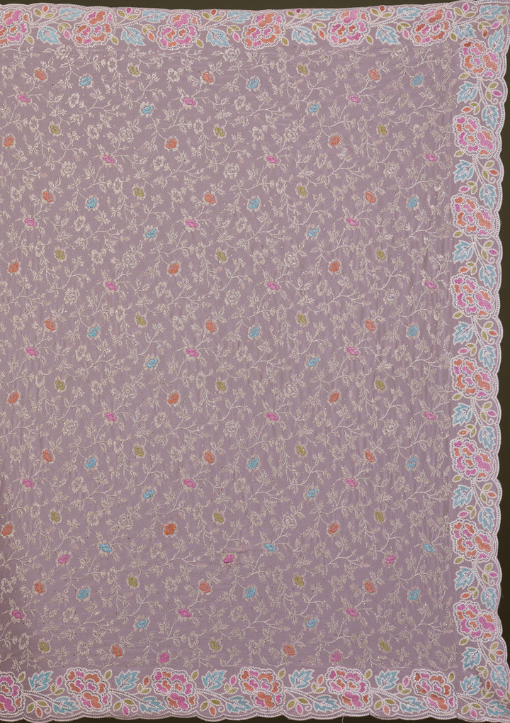 Pink Zariwork Georgette Saree