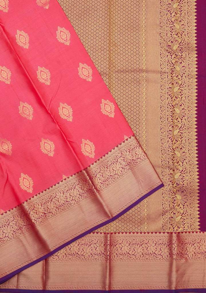 Pink Zariwork Pure Silk Saree