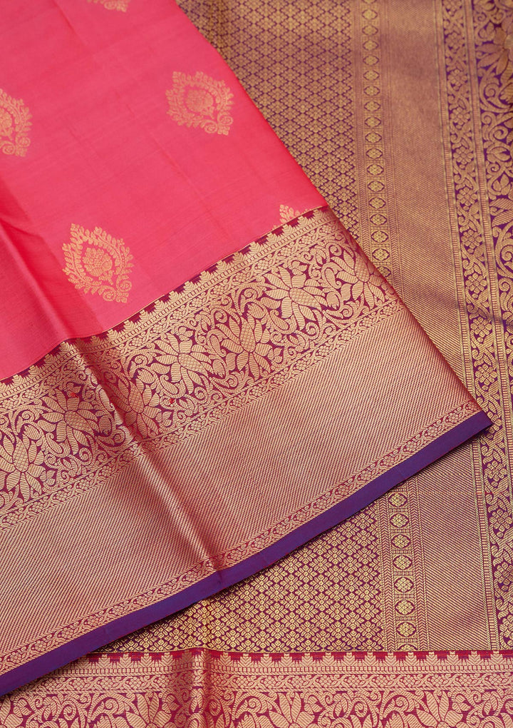 Pink Zariwork Pure Silk Saree