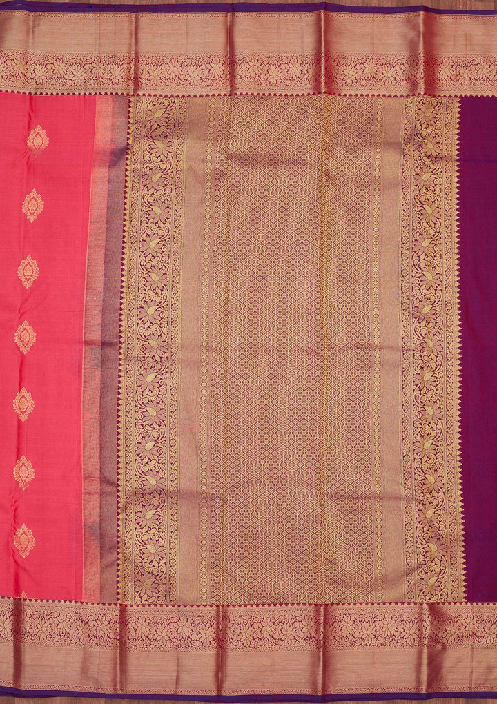Pink Zariwork Pure Silk Saree