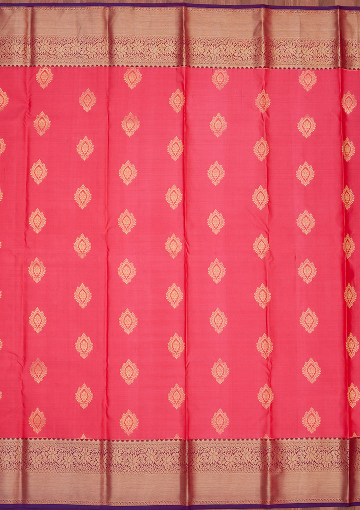 Pink Zariwork Pure Silk Saree