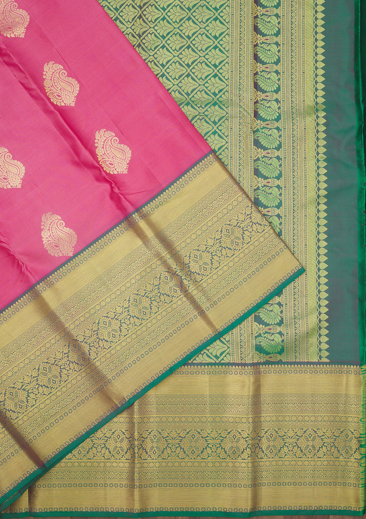 Pink Zariwork Pure Silk Saree