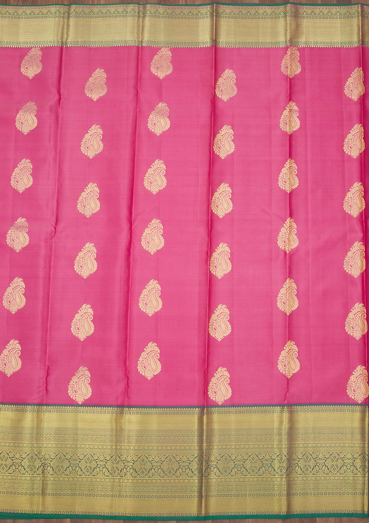 Pink Zariwork Pure Silk Saree