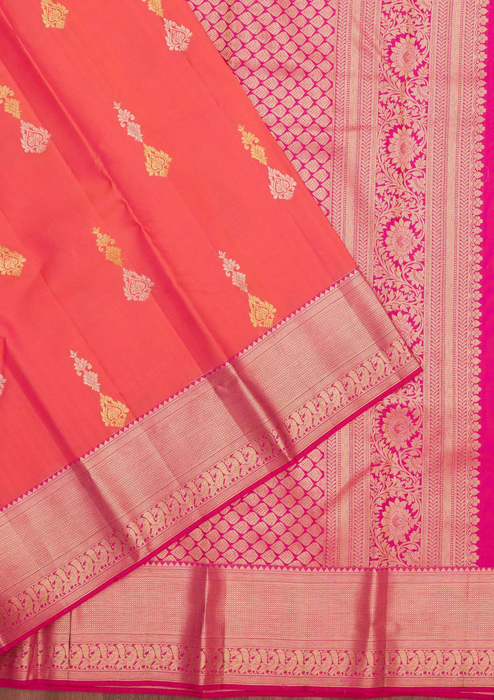 Pink Zariwork Pure Silk Saree