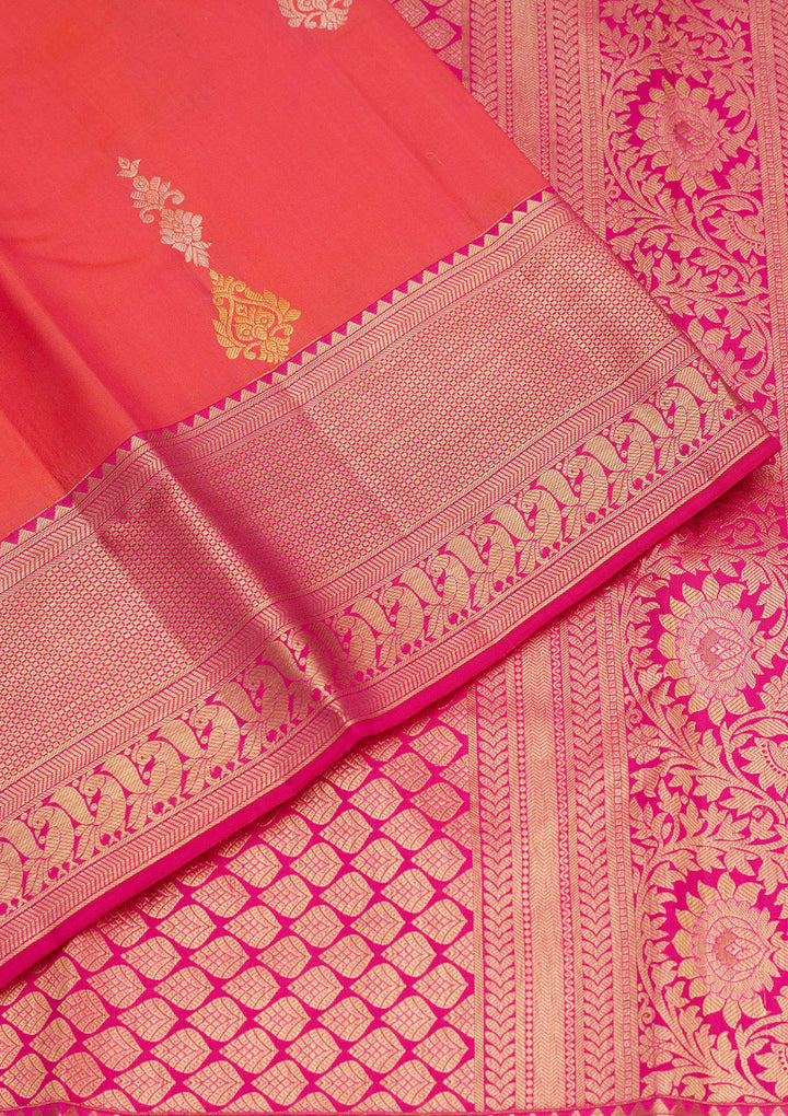 Pink Zariwork Pure Silk Saree