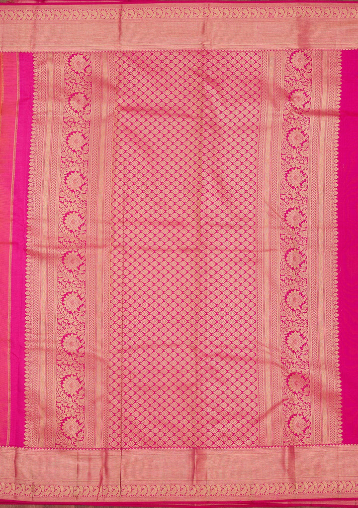 Pink Zariwork Pure Silk Saree
