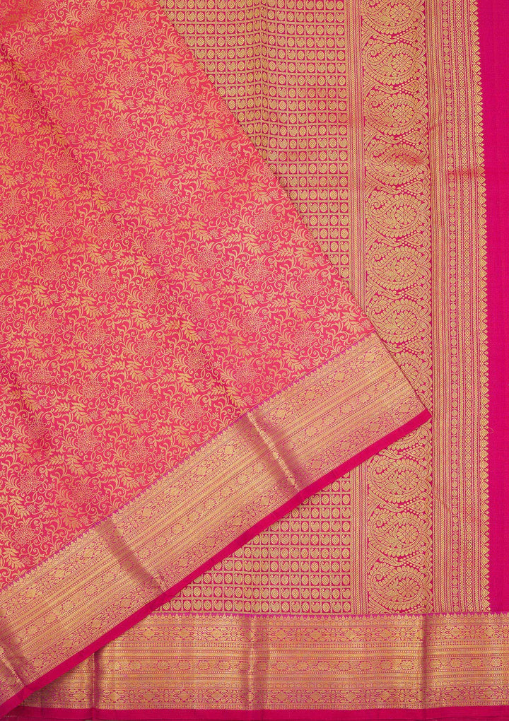 Pink Zariwork Pure Silk Saree