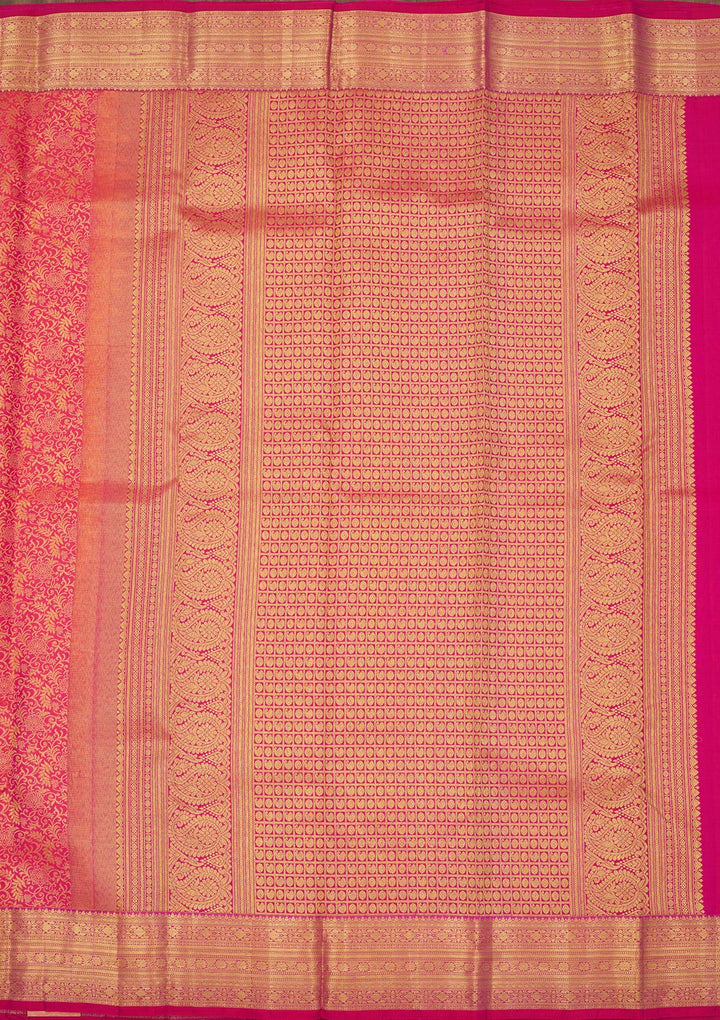 Pink Zariwork Pure Silk Saree