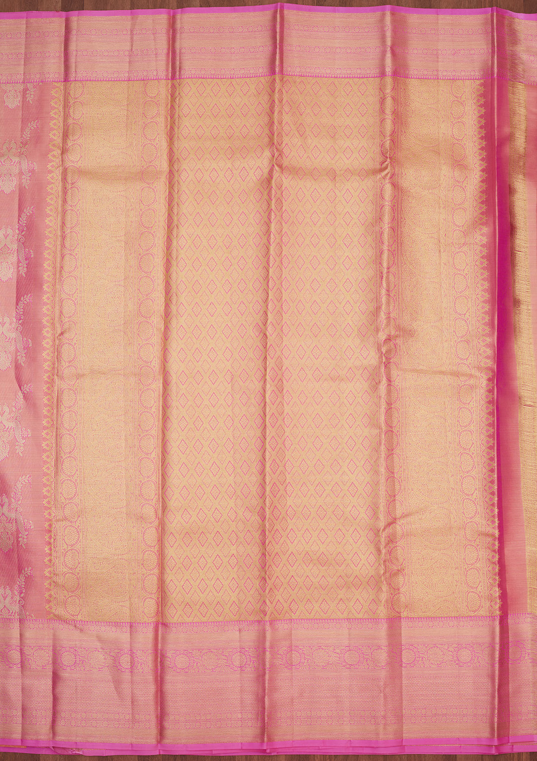 Pink Zariwork Pure Silk Saree