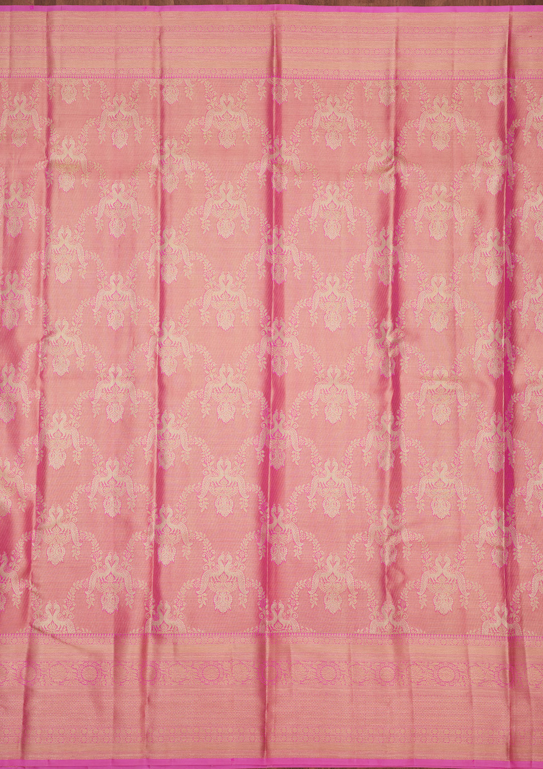 Pink Zariwork Pure Silk Saree