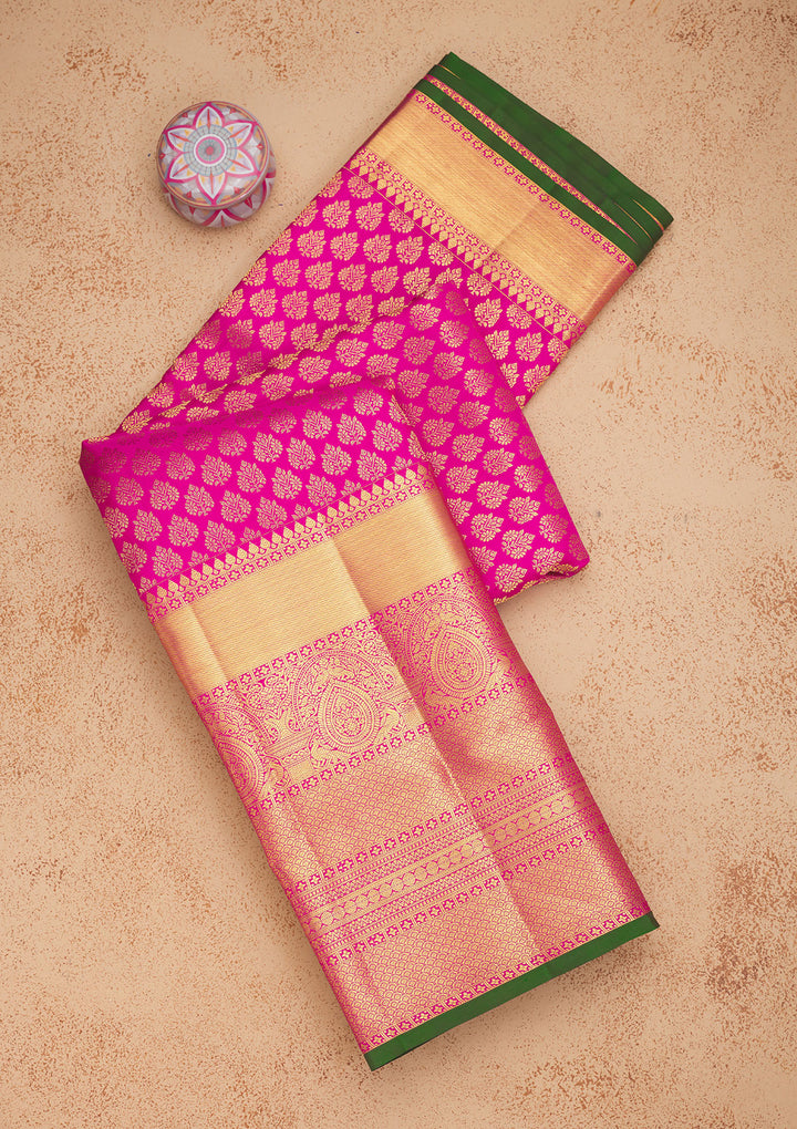 Pink Zariwork Pure Silk Saree