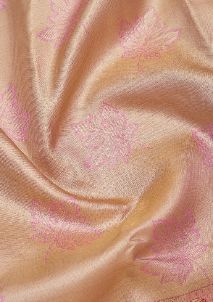 Pink Zariwork Pure Silk Saree