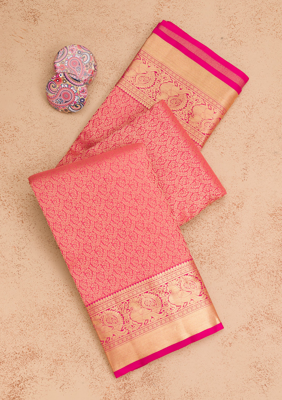 Pink Zariwork Pure Silk Saree