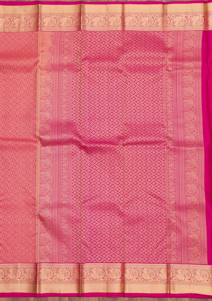 Pink Zariwork Pure Silk Saree