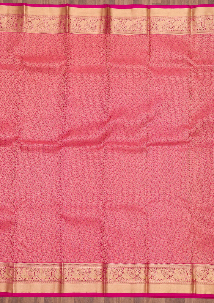 Pink Zariwork Pure Silk Saree