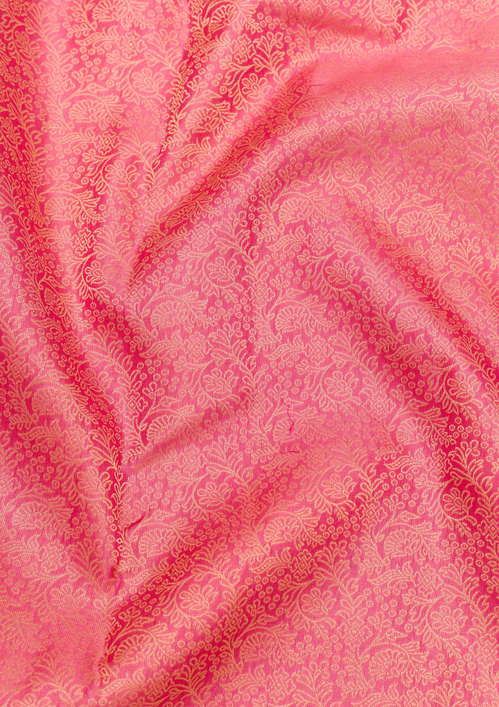 Pink Zariwork Kanjivaram Pure Silk Saree