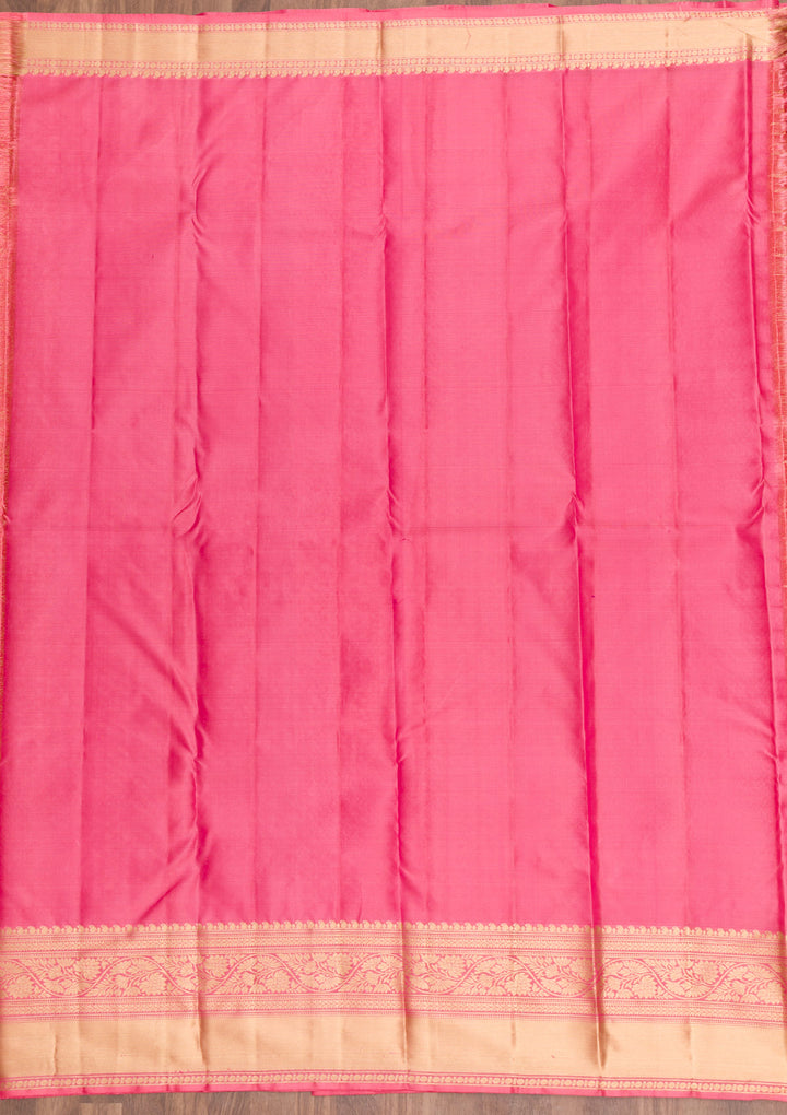 Pink Zariwork Kanjivaram Pure Silk Saree
