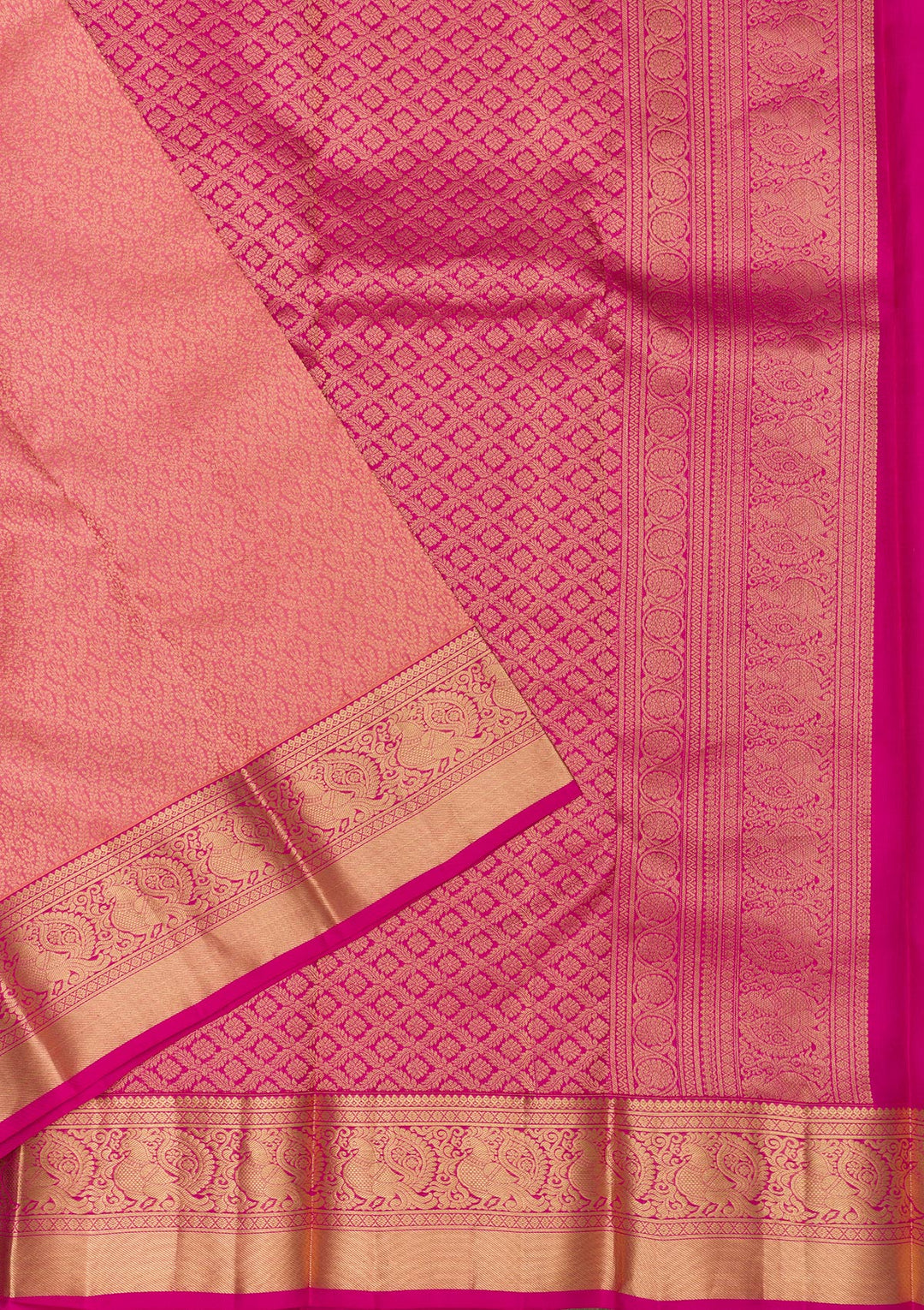 Pink Zariwork Pure Silk Saree