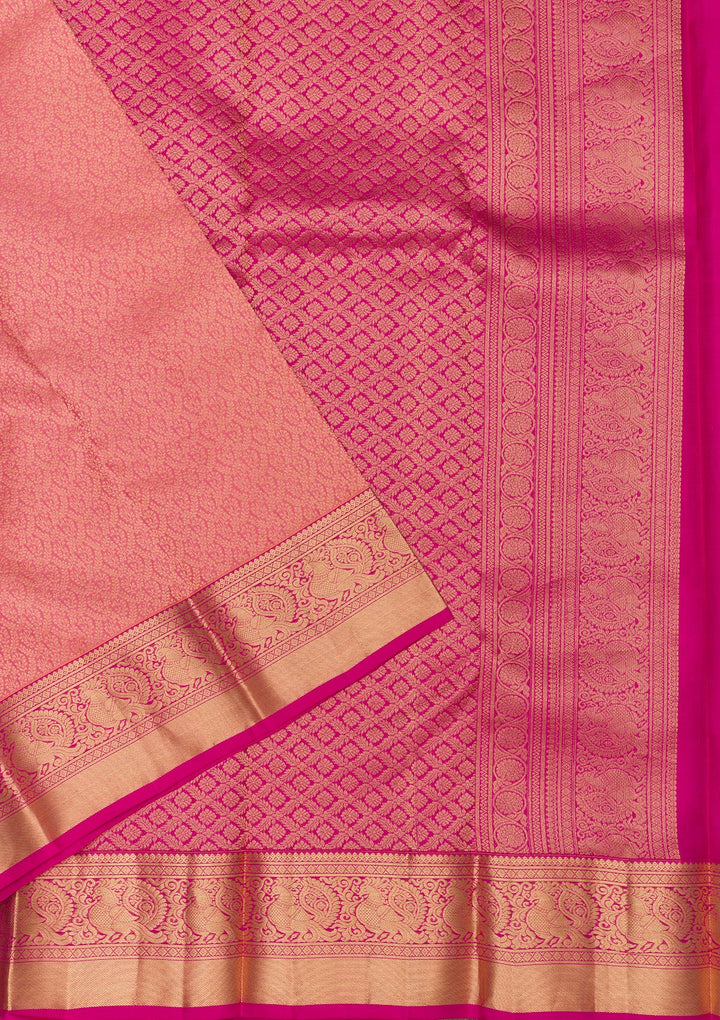 Pink Zariwork Pure Silk Saree