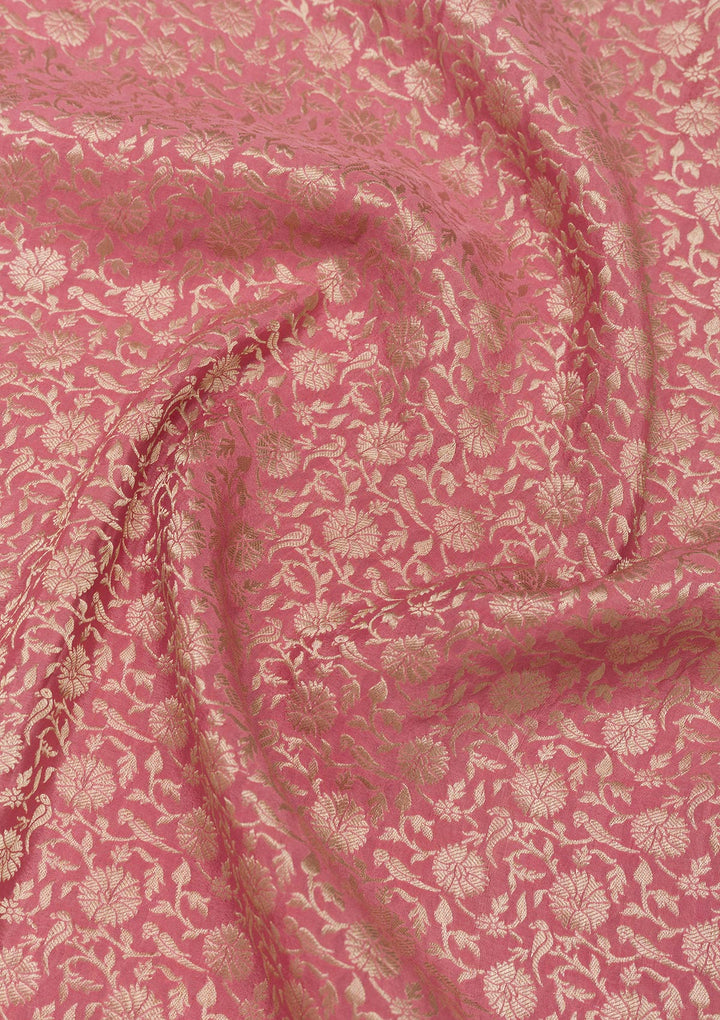 Pink Zariwork Banarasi Pure Silk Saree