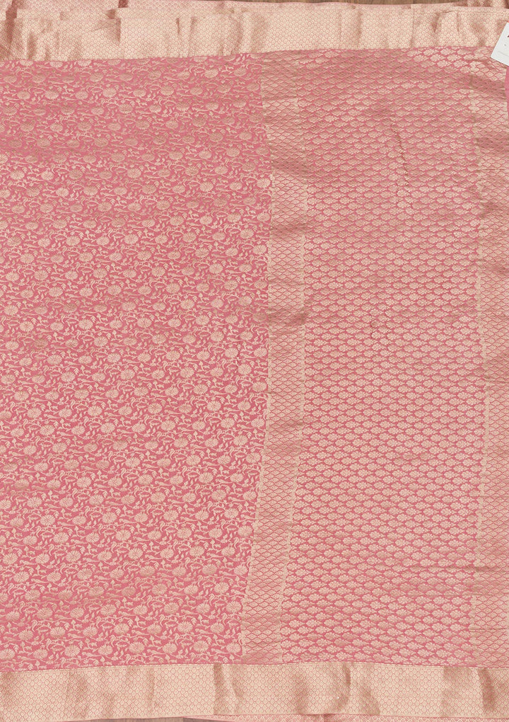 Pink Zariwork Banarasi Pure Silk Saree