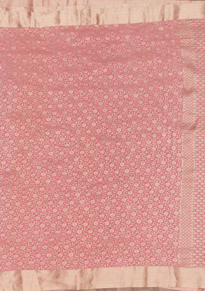 Pink Zariwork Banarasi Pure Silk Saree